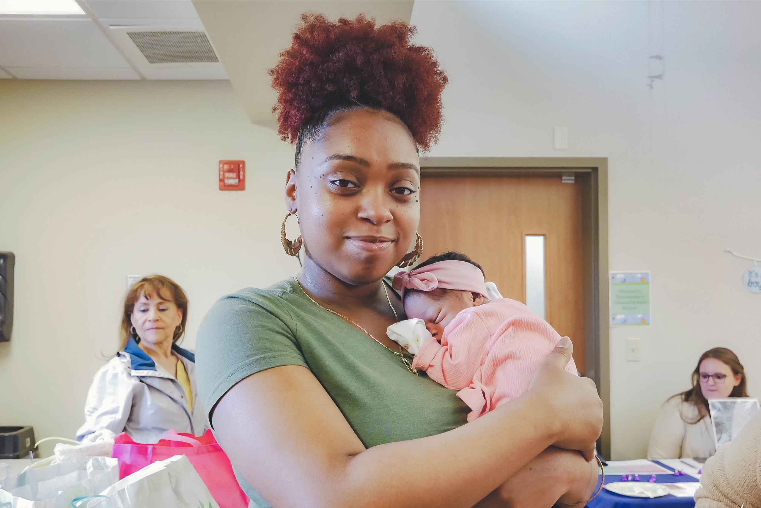 Person holding baby