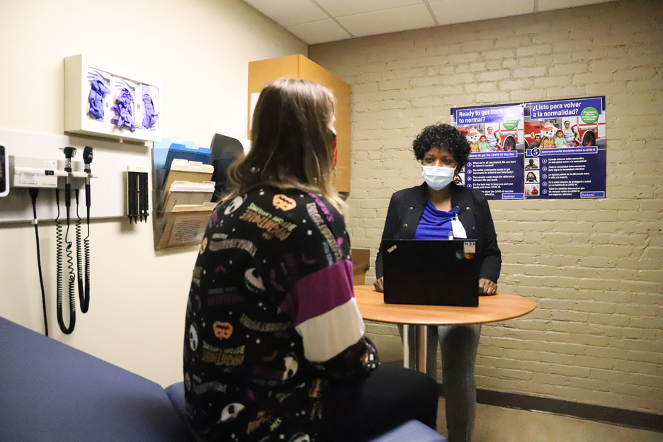 Patient with one Provider with laptop