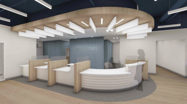 WW-Dental-Interior-Rendering Interior rendering of a building.