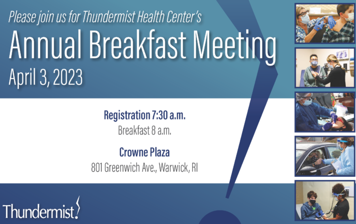 Image announcing Annual Breakfast at the Crowne Plaza.